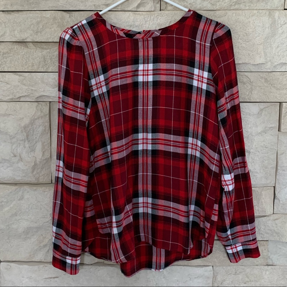 Loft Plaid Blouse